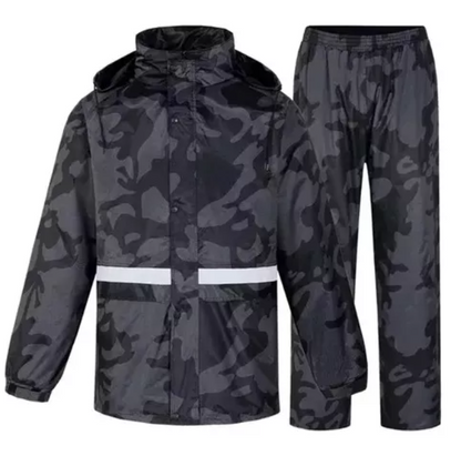 Impermeable Moto Camuflado Sudadera Reflectivo 2 Piezas