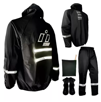 Impermeable Siliconado-liviano Para Motociclista 4 Piezas