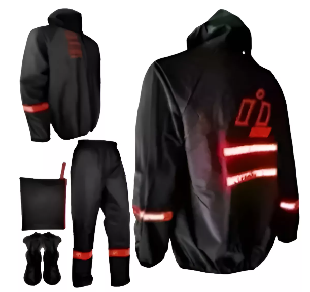 Impermeable Siliconado-liviano Para Motociclista 4 Piezas