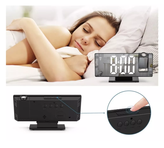 Reloj despertador digital con proyector