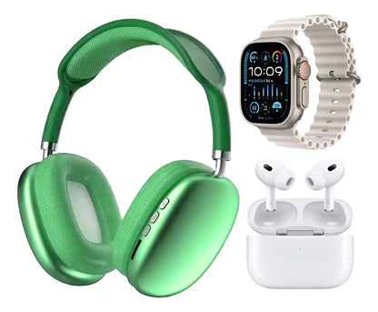 🔥Combo K12: Smartwatch + Audífonos + Diadema Bluetooth + 7 Correas Intercambiables