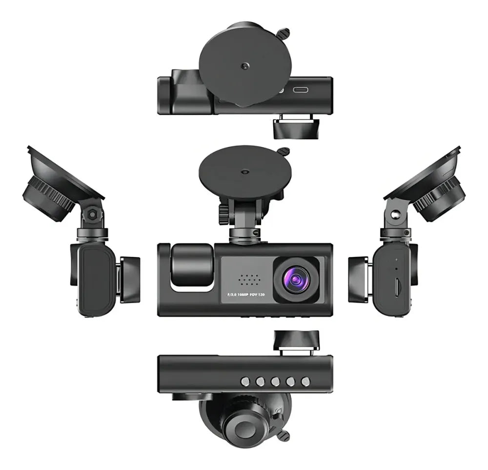 CÁMARA CARRO 1080P HD 3 LENTES DVR