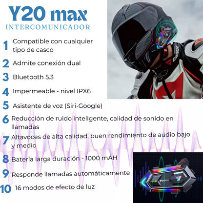 Intercomunicador Y20 Max COMBO x 2 unidades