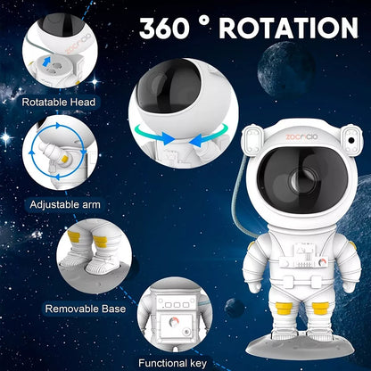 Lampara Proyector Astronauta De Galaxia