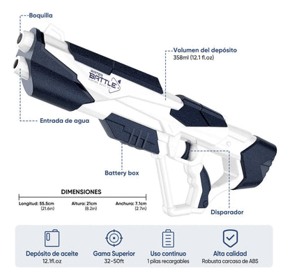 PISTOLA DE AGUA ELÉCTRICA ALTA PRESIÓN ABSORCIÓN AUTOMÁTICA 🌊