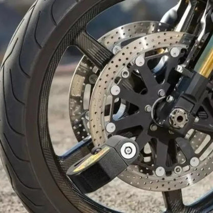Candado-alarma Freno Disco Seguridad Para Motocicleta Y Bici