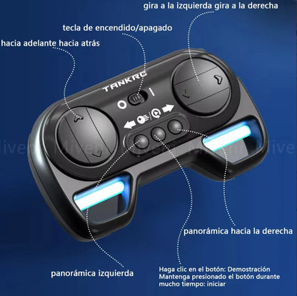 CARRO TANQUE A CONTROL REMOTO LANZA BOLITAS DE HIDROGEL TODO TERRENO 4X4