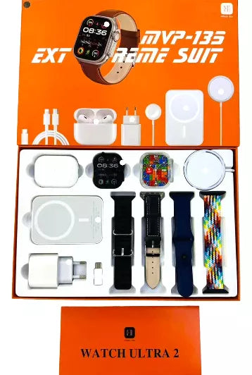 Combo XWM Todo En Uno - SmartWatch,  Bateria, Cargador Y Audifonos Para iPhone Mvp 135 Extreme Suit