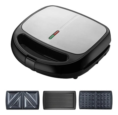 SANDWICHERA WAFLERA TOSTADORA 3 EN 1 PLACAS INTERCAMBIABLES