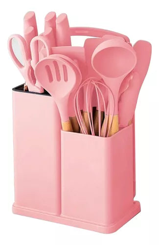 Set Utensilios Cocina En Silicona Y Juegos De Cuchillos 19pc 🔥📢PROMOCION