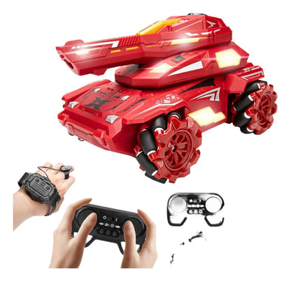 CARRO TANQUE A CONTROL REMOTO LANZA BOLITAS DE HIDROGEL TODO TERRENO 4X4