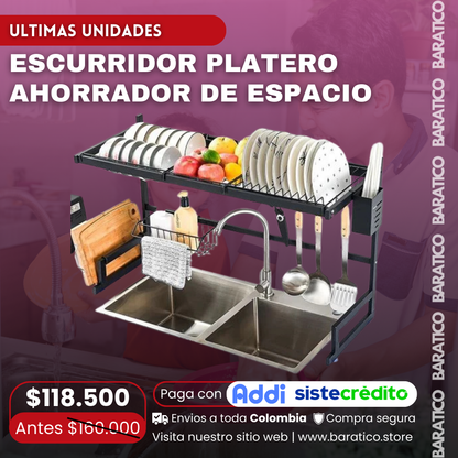 ESCURRIDOR PLATERO AHORRADOR DE ESPACIO🍽️