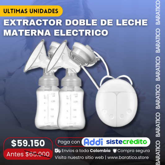 EXTRACTOR DOBLE DE LECHE MATERNA ELECTRICO🍼