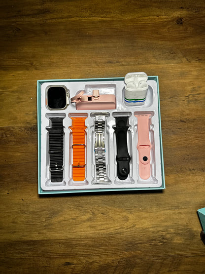 COMBO SMARTWATCH + POWERBANK+ AUDIFONOS  8 EN 1 RM23 😎