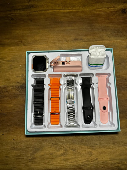 COMBO SMARTWATCH + POWERBANK+ AUDIFONOS  8 EN 1 RM23 😎