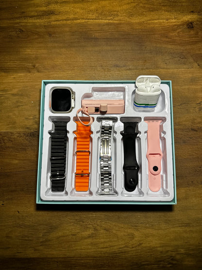 COMBO SMARTWATCH + POWERBANK+ AUDIFONOS  8 EN 1 RM23 😎