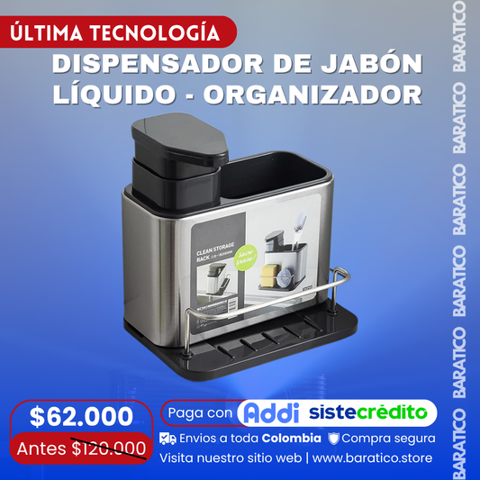 DISPENSADOR DE JABÓN LÍQUIDO - ORGANIZADOR