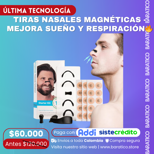 TIRAS NASALES MAGNÉTICAS - MEJORA SUEÑO Y RESPIRACIÓN🔥