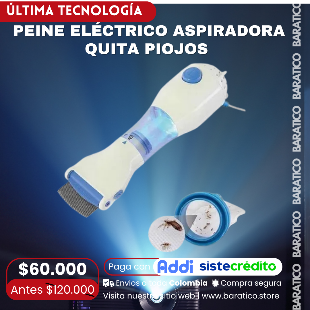 PEINE ELÉCTRICO ASPIRADORA QUITA PIOJOS🤯