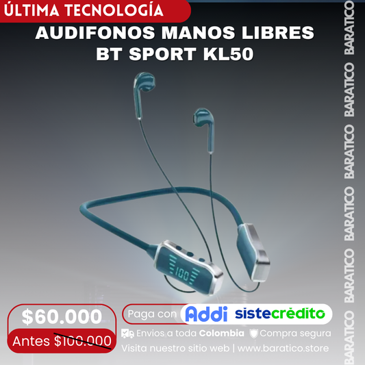 AUDIFONOS MANOS LIBRES BT SPORT KL50