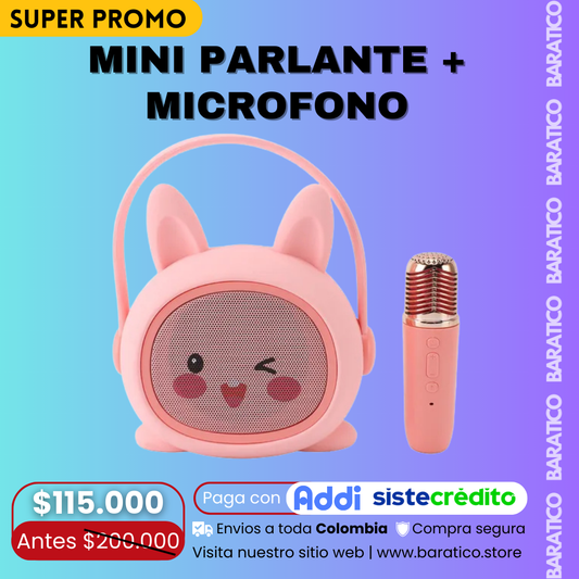 MINI PARLANTE + MICROFONO