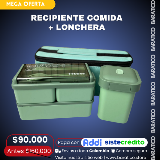 RECIPIENTE COMIDA + LONCHERA