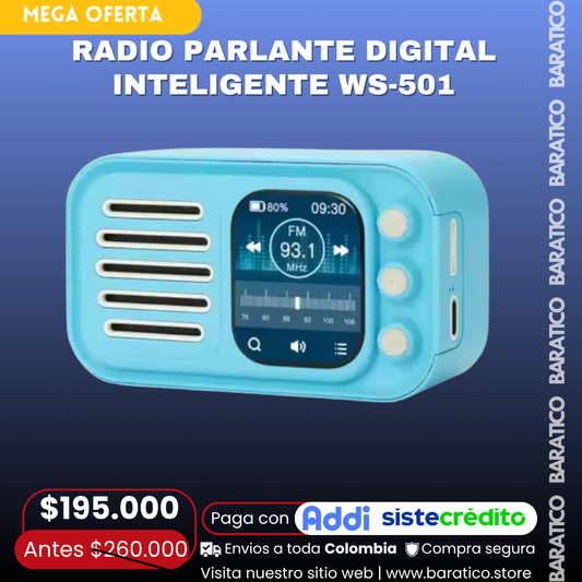 RADIO PARLANTE DIGITAL INTELIGENTE WS-501