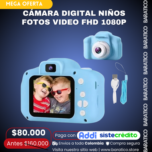 CÁMARA DIGITAL NIÑOS FOTOS VIDEO FHD 1080P