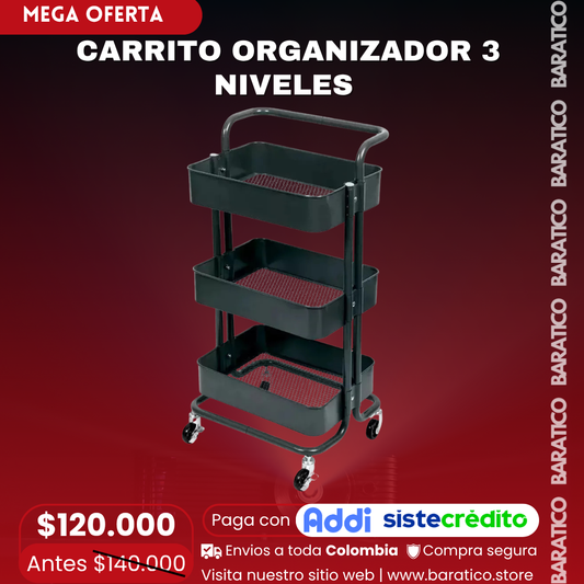 CARRITO ORGANIZADOR 3 NIVELES