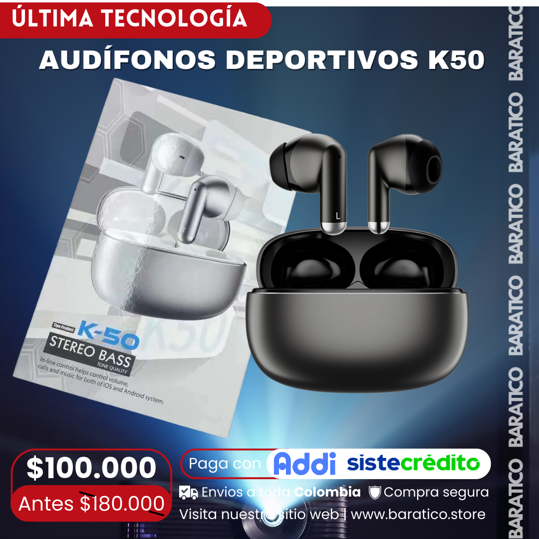 AUDIFONOS DEPORTIVOS K50