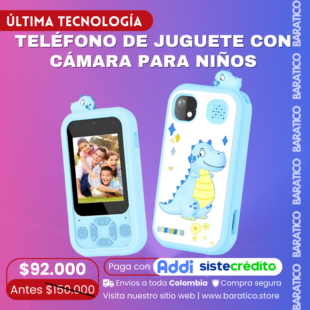 TELEFONO DE JUGUETE CON CAMARA PARA NIÑOS