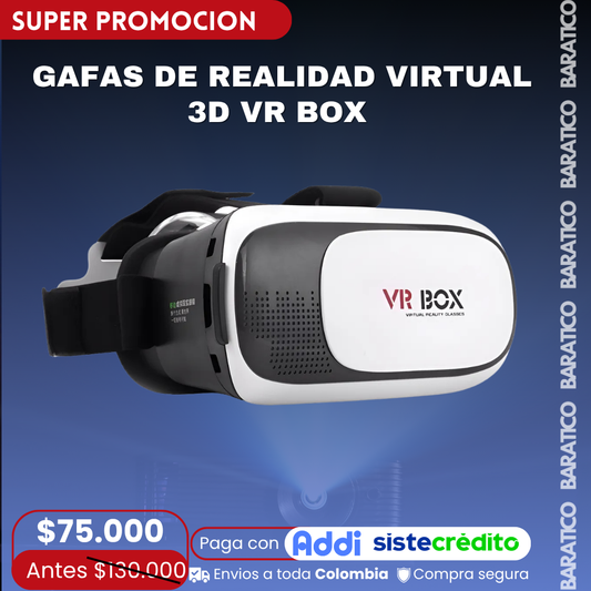 Gafas De Realidad Virtual 3d Vr Box + Control Bluetooth