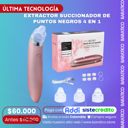EXTRACTOR SUCCIONADOR DE PUNTOS NEGROS 4 EN 1