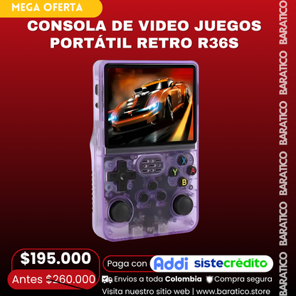 CONSOLA DE VIDEO JUEGOS PORTÁTIL RETRO R36S