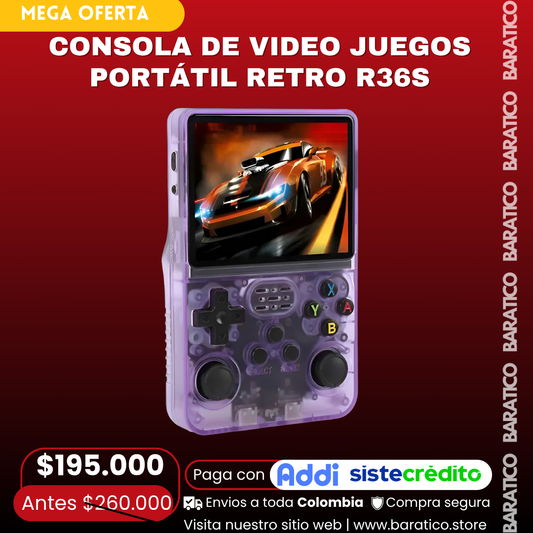 CONSOLA DE VIDEO JUEGOS PORTÁTIL RETRO R36S
