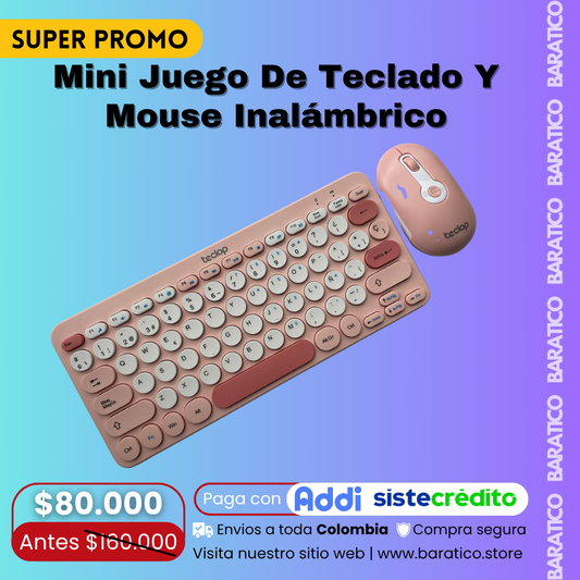 Mini Juego De Teclado Y Mouse Inalámbrico teclop