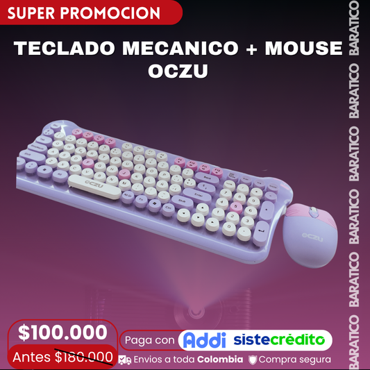 TECLADO MECANICO + MOUSE OCZU