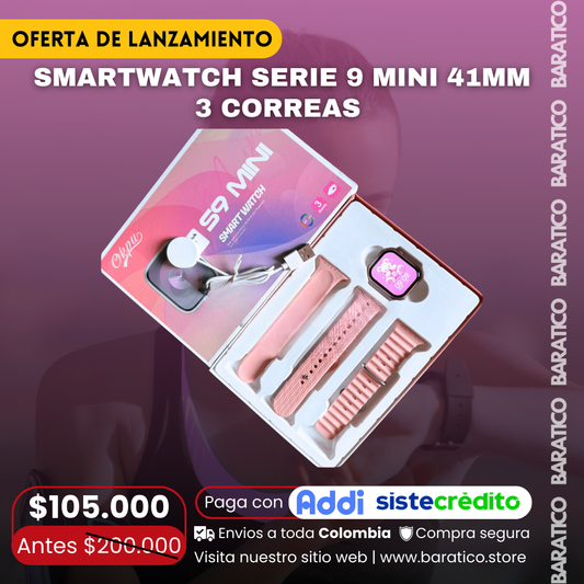 Smartwatch S9 Mini 41mm 3 Correas