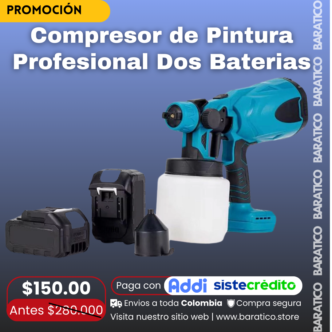 Compresor de Pintura Profesional Dos Baterias
