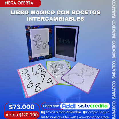 LIBRO MAGICO CON BOCETOS INTERCAMBIABLES