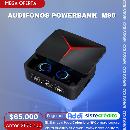 AUDIFONOS POWERBANK  M90