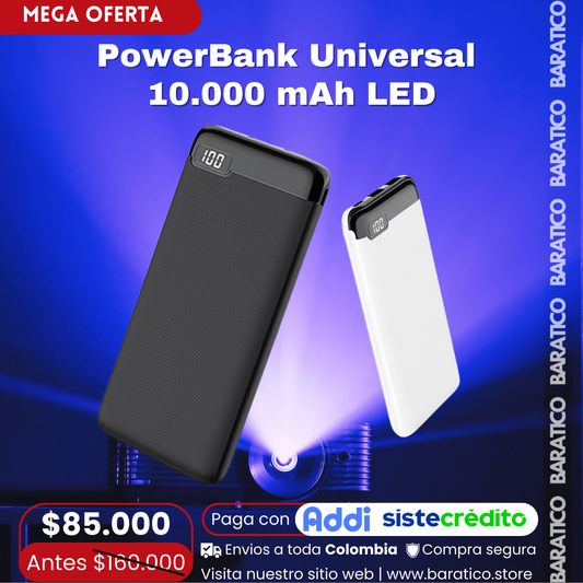 PowerBank Universal 10.000 mAh LED