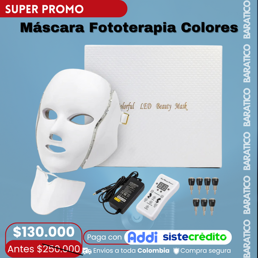 Máscara Fototerapia Colores