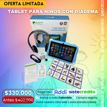 TABLET PARA NIÑOS CON DIADEMA