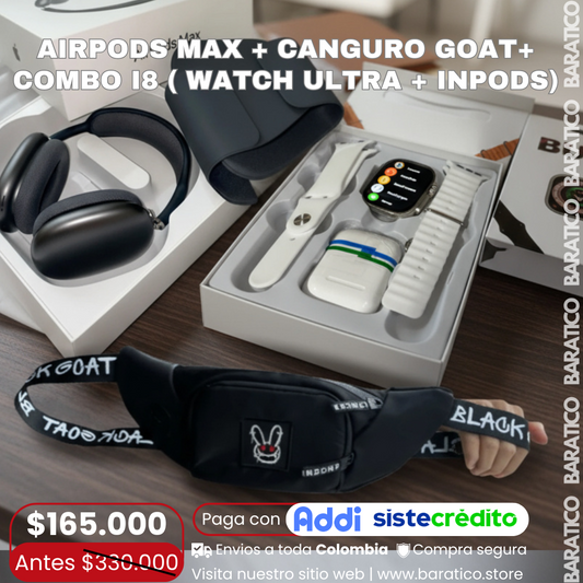 COMBO Airpods Max + Canguro GOAT+ Combo I8 ( watch ultra + inpods)