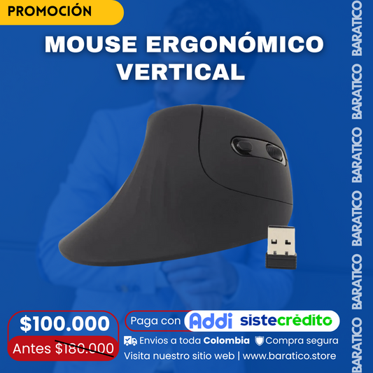 Mouse Ergonómico Vertical Inalambrico