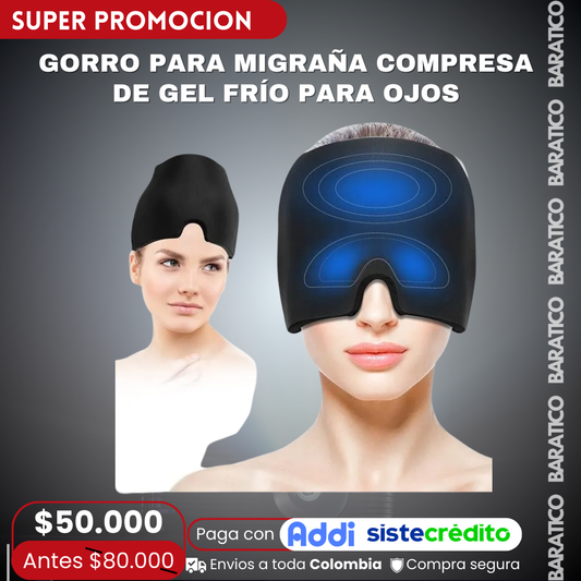 Gorro Para Migraña Compresa De Gel Frío Para Ojos