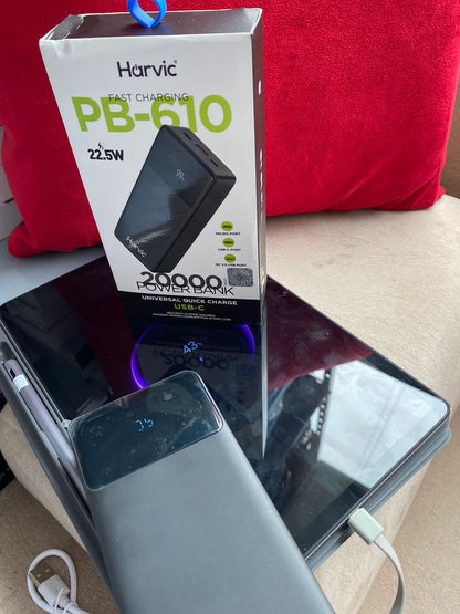 Batería Power Bank Harvic 20.000 Mah Carga Rápida