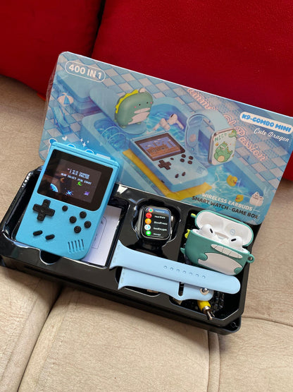 Combo K9 Mini smartwatch + Audifonos + Consola de Juegos +protector de Audífonos