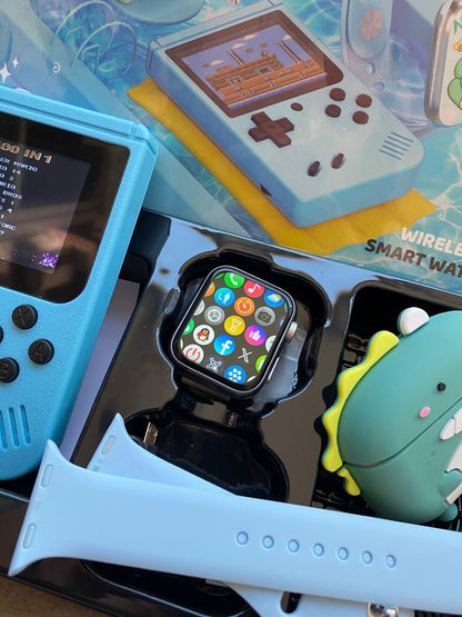 Combo K9 Mini smartwatch + Audifonos + Consola de Juegos +protector de Audífonos